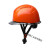 国标大帽檐高级安全帽工程领导工地头盔ABS加厚印字内衬舒适 橘帽