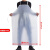 者也（ZYE）PVC防水围裙 普通版+袖套 白色软膜透明耐酸碱围裙