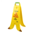 鸣狼 小心地滑台阶安全警示牌 禁止停车标志 酒店用品 立式香蕉皮路锥创意 60cmA字牌中+英文小心地滑 60x30cm