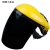 安全帽通用防水保护片电焊面罩角磨机眼睛防护四季简易脸 M50-黄顶黑色PC面屏