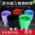 塑料吸管筷子筒多功能收纳盒商用三格收纳架圆形奶茶店 三格收纳座红色