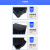 亚岳防静电周转箱电子元件物料盒黑色多规格方型PP塑料箱胶框 660*405*160mm