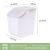 青春湾50斤家用厨房米桶防虫30斤密封米缸面粉大号塑料米桶箱 米白色30斤15kg量杯干燥剂