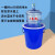 干湿过滤分离带滤网垃圾桶大号厨房厨余茶水茶叶沥水水桶篮桶 蓝色14升【有盖子】+蓝色沥水篮