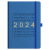 2024自填索引日程本分类管理效率手册商务办公记事本专版印刷广告 宝蓝色(加厚400页) A5(自填索引式)