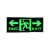 波浩 荧光安全出口标识牌 自发光标牌指示牌墙贴 （加厚面板款 双向出口）20个装 企业定制