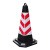捷斯沃尔 橡胶反光路锥雪糕筒警示柱 红白条纹无字70cm高4kg