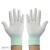 pu涂指手套涂掌涂层胶薄款白色尼龙透气耐磨防护手套劳保手套工作 S 6双尼龙手套