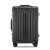 Aowbs欧盟品牌铝镁合金拉杆箱轻音万向轮旅行箱男女商务登机行李箱 炫酷黑 24英寸 托运箱