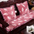浪漫符号实木沙发垫四季通用加厚海绵中式沙发坐垫联邦椅垫木质沙发垫 粉羽毛法兰绒面料 三人座52*160厘米