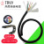高柔性拖链电缆线TRVV0.75平方2芯-7芯1000万/1500万机器人电源线 TRVV 3芯0.75平方1500万次 一米 黑色