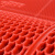 鸣固 PVC地垫 内六角镂空防滑 隔水过道厨房厕所游泳池卫生间 多拍不截断 红色 1.6米宽*1米长*4mm厚度