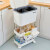 遄运栋哈厨房垃圾分类垃圾桶带盖大号厨房家庭双层干湿分离小推车 二层