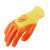 牛郎星劳保胶片手套乳胶发泡PVC手套手背贴片防护手套1钢筋工工地专用 P318橙