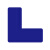 者也（ZYE）PVC磨砂桌面定位贴 L型蓝色100个 6s物品管理标签四角定位标识