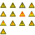 京采无忧 CND02-10张 标识牌 8X8cm三角形安全标签配电箱标贴闪电标签高压危险标识