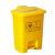 医疗垃圾桶加厚黄色卫生脚踩脚踏式医院废弃物医院诊所带盖拉圾桶利器盒周转箱 黄色 40L脚踏垃圾桶