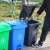 捷诺立（JNL）22452 分类垃圾桶小区物业垃圾箱带盖大号特厚带轮中间脚踏垃圾桶绿色100升