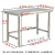 不锈钢工作台单层商用厨房桌子台架多功能案台切菜桌打包台面 加厚长150宽60高80单层