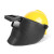高空作业面罩配安全帽式具焊工帽屏防烤脸部轻便头戴面罩电焊防护 插槽式高空面罩