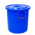 稳斯坦 WK001 塑料大桶 环卫物业垃圾桶酒店厨房收纳圆桶 白色50升 40*40cm(有盖)