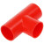 伟星PVC线管三通 电线保护管 pvc电工套管 绝缘阻燃穿线管件 红色 10个装 20mm
