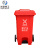 米奇特工（Agents mickey）户外垃圾桶 环卫分类塑料垃圾桶 升脚踏红色（有害垃圾）100L加厚+中间脚踏