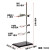 化学实验室大号微型不锈钢全套国标准铁架台试管夹圈蝴蝶夹滴定台 标准铁架台全套(高60cm)