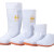 白色雨鞋专用卫生靴女防滑中高筒雨靴食堂厨房工作水鞋 高度30cm左右：白色（牛筋底-加棉款） 36