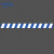 黄黑线地贴磨砂耐磨安全警示隔离贴条地面加厚PVC防水防滑标识贴 蓝白(磨砂耐磨PVC) 5x120cm