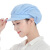 阿力牛 ATH-022 工作帽子 女车间工厂防尘透气 食品厂包头 卫生餐饮 厨师帽 全布天蓝色 