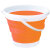 兰诗（LAUTEE）WY4007 折叠桶便携储物伸缩桶洗车水桶美术洗笔桶 3L圆橙色