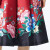 古色23春季商场同款红色印花喜婆婆婚宴礼服半身裙伞裙女 红色 S