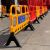 移动铁马防护塑料护栏料市政道路安全全新栏施工围栏隔离警示胶 2米塑料护栏红色8.5KG