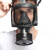 京斯坦 黑色柱形面具头戴式自吸过滤式防雾防烟全面罩X 活性炭过滤棉 头戴式 面具主体（不含滤毒罐） 