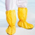 防化鞋套防耐酸碱化学品 防滑防护PVC靴套危化品车间防水液体 黄色100双 均码
