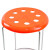 海斯迪克 HKCL-403 实心钢筋小圆凳 八孔四柱可套叠加橘色塑料壳铁凳子 餐凳 1张
