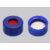 NEWSTAR新星 蓝色开孔PP螺纹盖,含白色PTFE/红色硅胶垫片,NSC9AH,Φ9*1mm，Φ6mm中心孔,100个/包