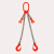力虎王 起重链条吊索具可调节长短G80级猛钢链条组合成套索具带调节链 2吨2腿1.5米 