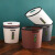 工百利 垃圾桶厕所卫生间纸篓办公室垃圾筒 大号咖啡+粉色2个装