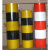 爱驾宝40/80cm黄红白反光膜警示桩反光贴电线杆反光条交通防幢柱子带 黄黑竖纹间距4CM