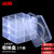 冰禹 透明塑料收纳箱零件箱 (2个)三层 五金工具分隔可拆把手 15*15*12.5cm2个 jy-9