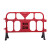 安达通 胶马护栏 塑料移动隔离网道路交通护栏隔离栏 1.6米*1米红色