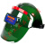 迈恻亦自动变光电焊面罩头戴式 全脸轻便 真彩变光焊工专用焊帽带安全帽 绿色真彩变光+安全帽 (10保护片