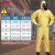 DUPONTC级轻型连体安全检查防化服危化品实验耐酸碱防护服 分体酸性半面罩套装 XL