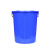 大容量酒店户外工厂环卫小号塑料桶厨房加厚带盖圆水桶 100L垃圾桶 蓝带盖