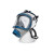 海固（HAIGU）自吸过滤式防毒面具全面罩 宝蓝灰硅胶 HG-911 1个