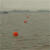 定制高强度塑料浮球ABS双耳加筋圆型航道设施警示水上划赛道渔网浮标 直径30cm加筋内嵌四耳红色