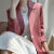 EYZR大码西装外套女2023春夏高档款小气质纯色醋酸西服光滑面料 高质量丝滑绸缎白色 L