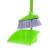 安达通 扫把簸箕套装 工厂车间地面清洁工具塑料扫帚畚箕组合两件套 绿色